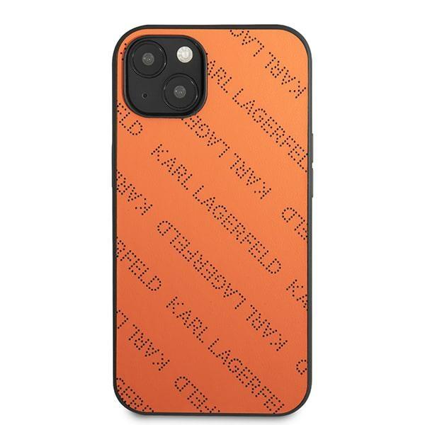 Karl Lagerfeld Klhcp13Mptlo Iphone 13/ 14 / 15 6,1 Hardcase Pomarańczowy/Orange Perforated Allover