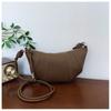 Leather high-end niche design croissant bag women's first layer cowhide new fashion versatile shoulder messenger bag