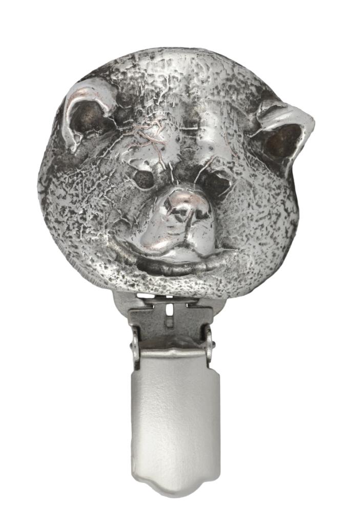 Akita, Akita Inu – Brooch with a clip, holder for a start number – Design 01 | Art-Dog