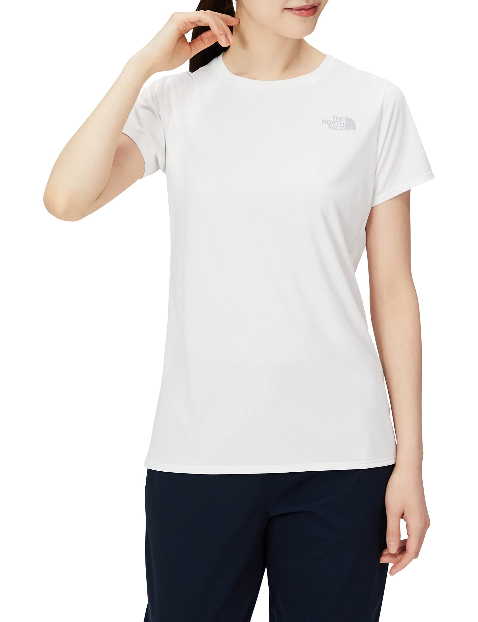 

The North Face Short Sleeve GTD Melange Crew Size L Women s Jacket, Moisture-Wicking, Quick-Drying, Antibacterial, Odor-Resistant, Anti-Static, White, белый