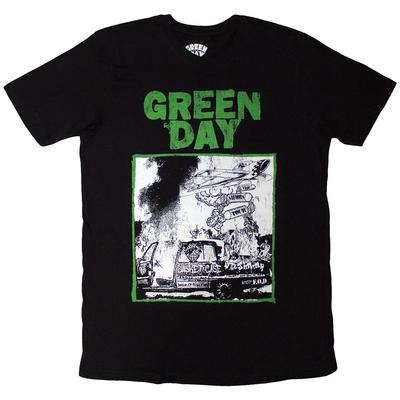 Maglietta da Uomo Autorizzata Green Day Riot Trio-