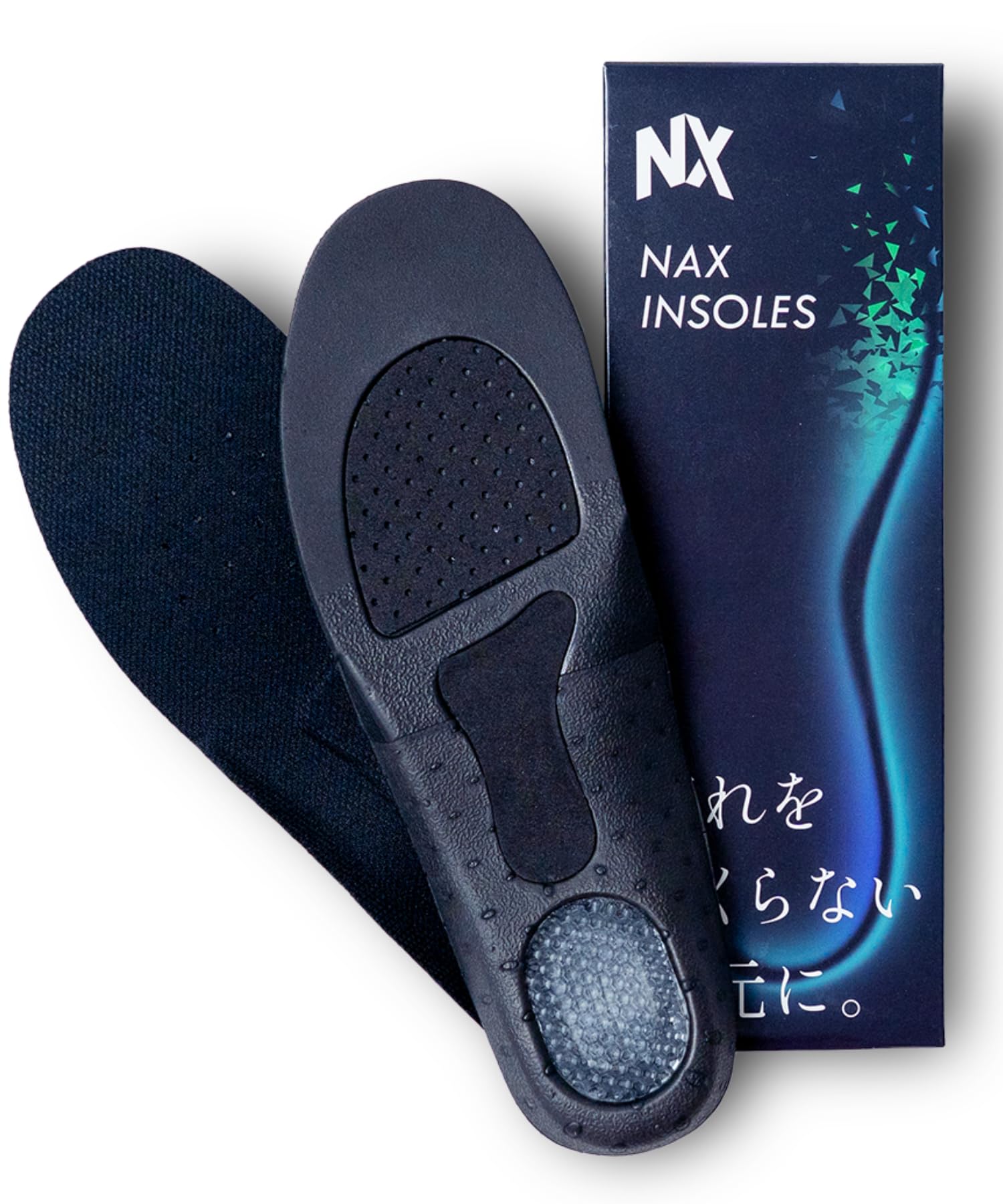 

NACS Insoles Reduce fatigue by dispersing shock and absorbing it for Perfect for men and (Black, Max) - shoes. women. чорний
