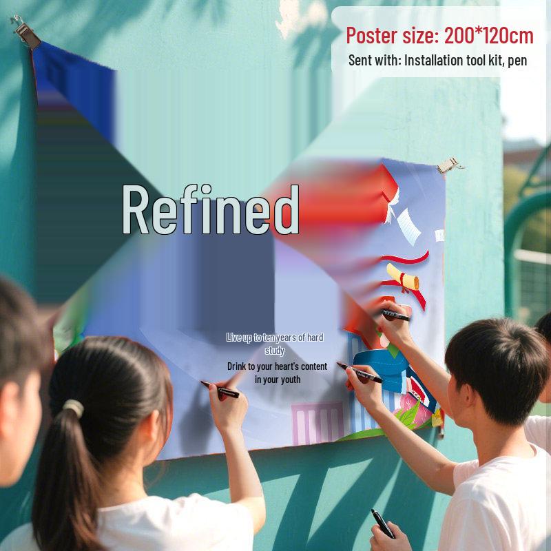 Motivational Tapestry: Success in Exams, Classroom Decor, Graduation Celebration