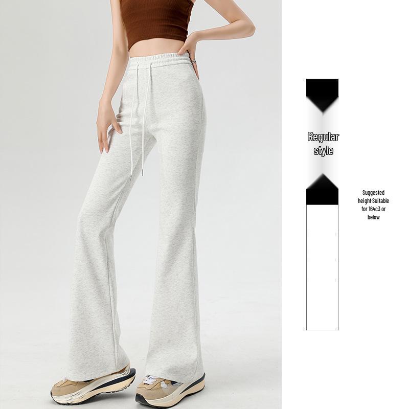 

Black Plus Velvet High-Waisted Micro-Flare Pants for Women, Autumn/Winter 2025 - Casual, Versatile, Slimming Trumpet Style XL (125-140 jin)