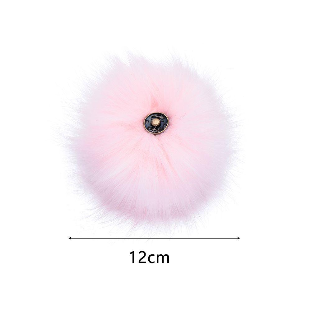 12 cm Kleidungsstück Druckknopf Faux Fuchspelz Strickmütze Bommel Ball Taschen Zubehör Hüte Dekor Haarball