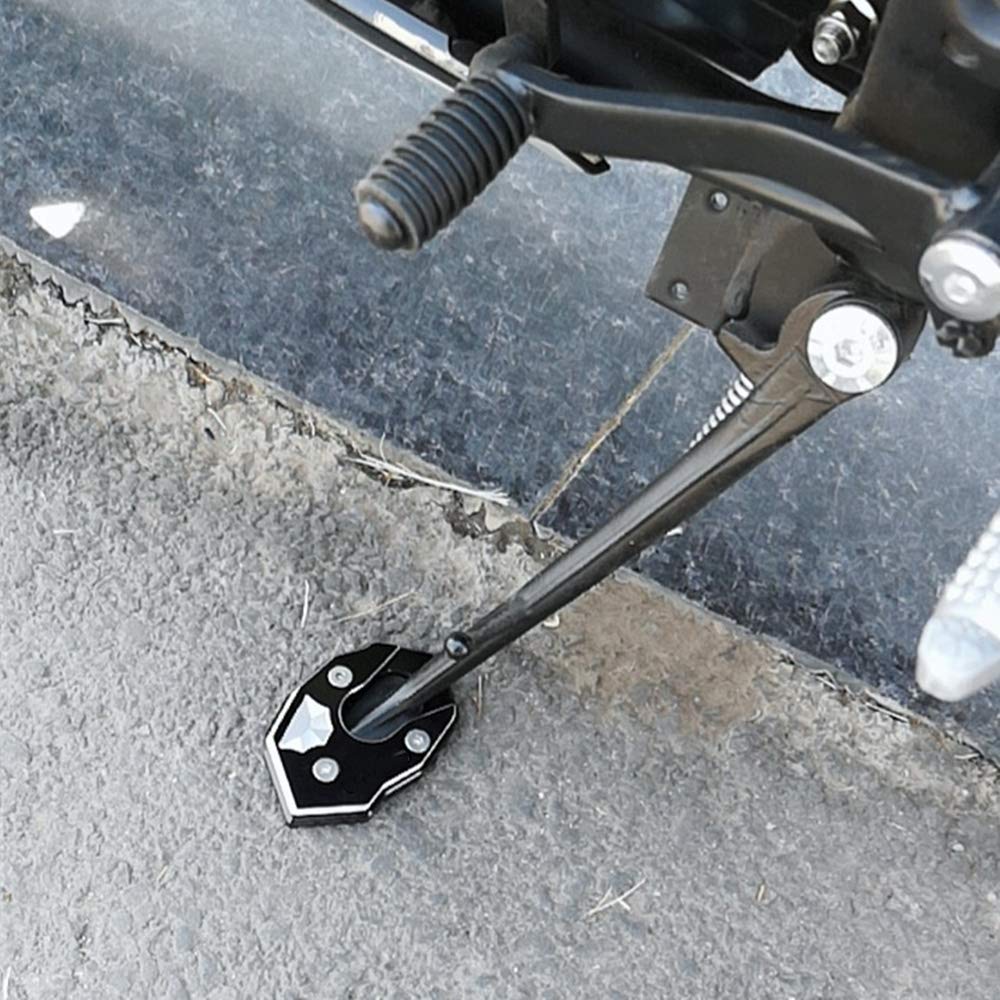 LEDISHUN Motorcycle Side Stand Plate Compatible with Kawasaki Ninja 250