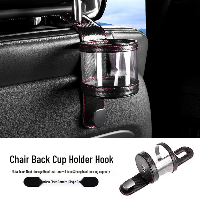 Multifunctional Car Seat Back Hook & Cup Holder for Rear Storage