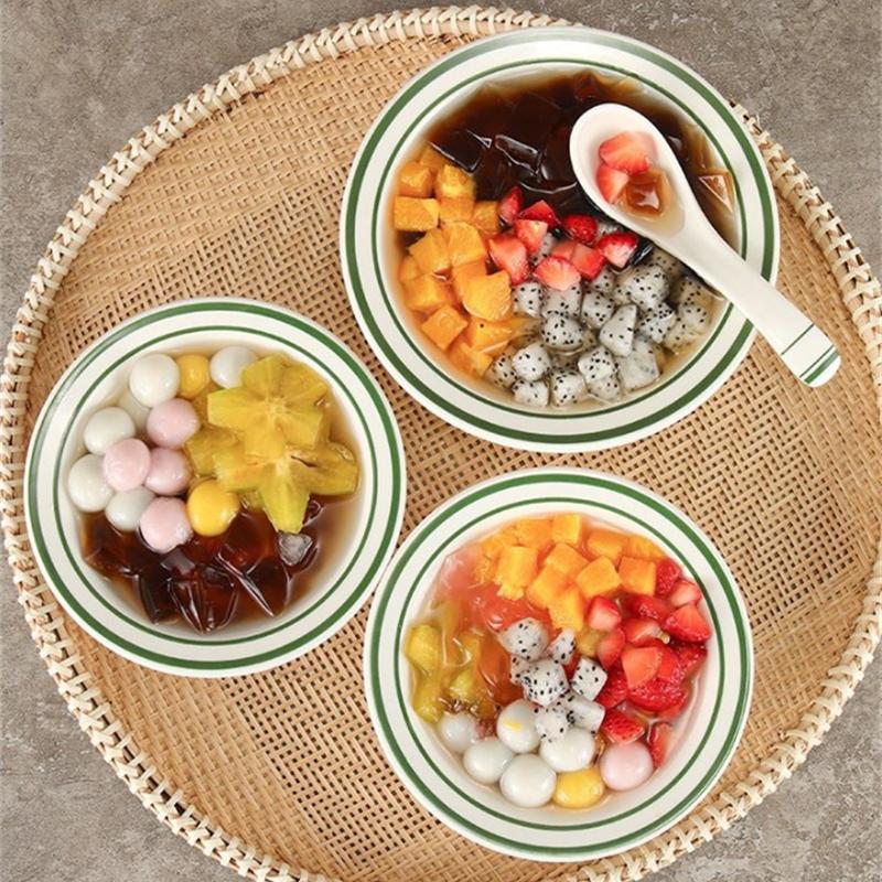 Hong Kong Style Melamine Dessert Bowl Thickened Plastic Sugar Bowl Multi-size Creative Rice Ramen Bowls Kitchen Tableware Tools