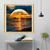 5D DIY Diamond Painting Landscape Coastal Sunset Rhinestone Picture Full Round Diamond Embroidery Mosaic Decoration Gift