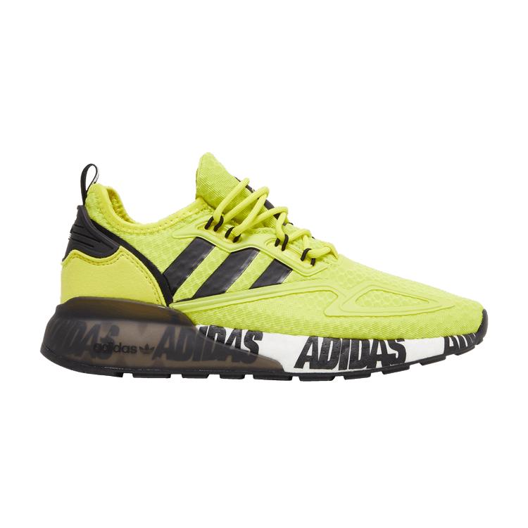 Kids' Sneakers Adidas ZX 2K Boost J 'Bold Logo Graphic - Acid Yellow'