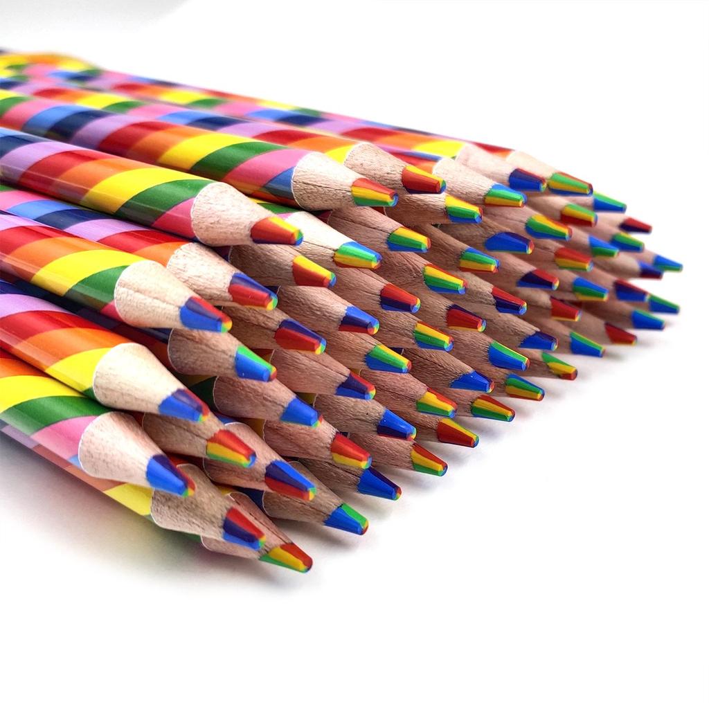 7-Color Rainbow Gradient Pencil: Multi-Color Magic for Hand-Painted Art