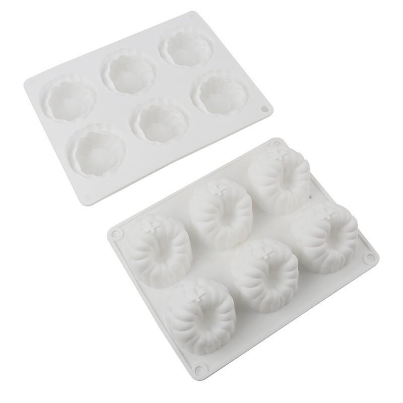 6-Cavity Large Raspberry Mousse Cake Mold and 24-Cavity Small Raspberry Silicone Chocolate Dessert Mold