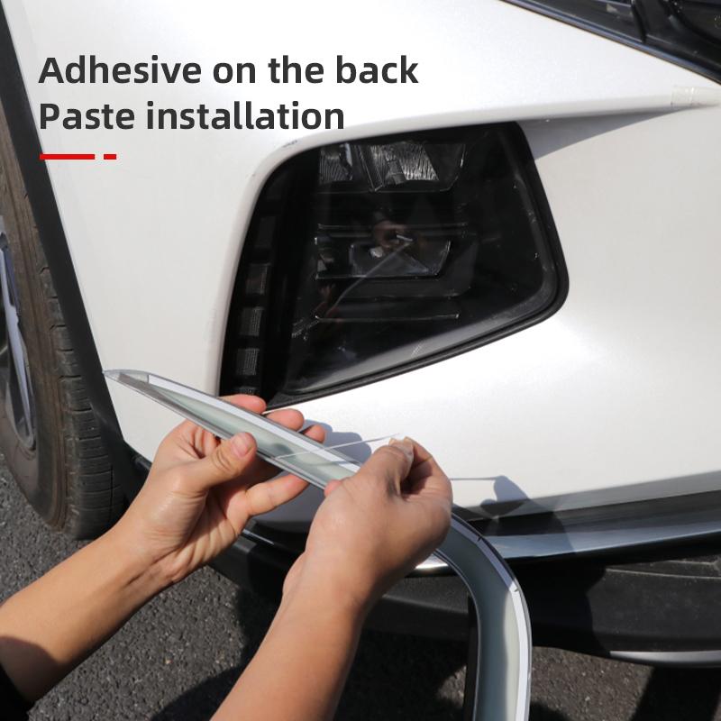 Front Fog Lamp Eyebrow Wind Knife Cover Trim For Hyundai Tucson NX4    ABS Car Styling Accessories