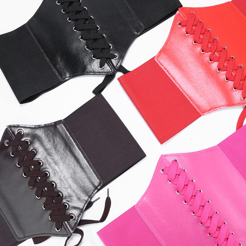 Damen Breiter Taillengürtel Hofstil Riemen Dekorativer Pullover Rock Elastischer Gürtel Gürtel Weiblich