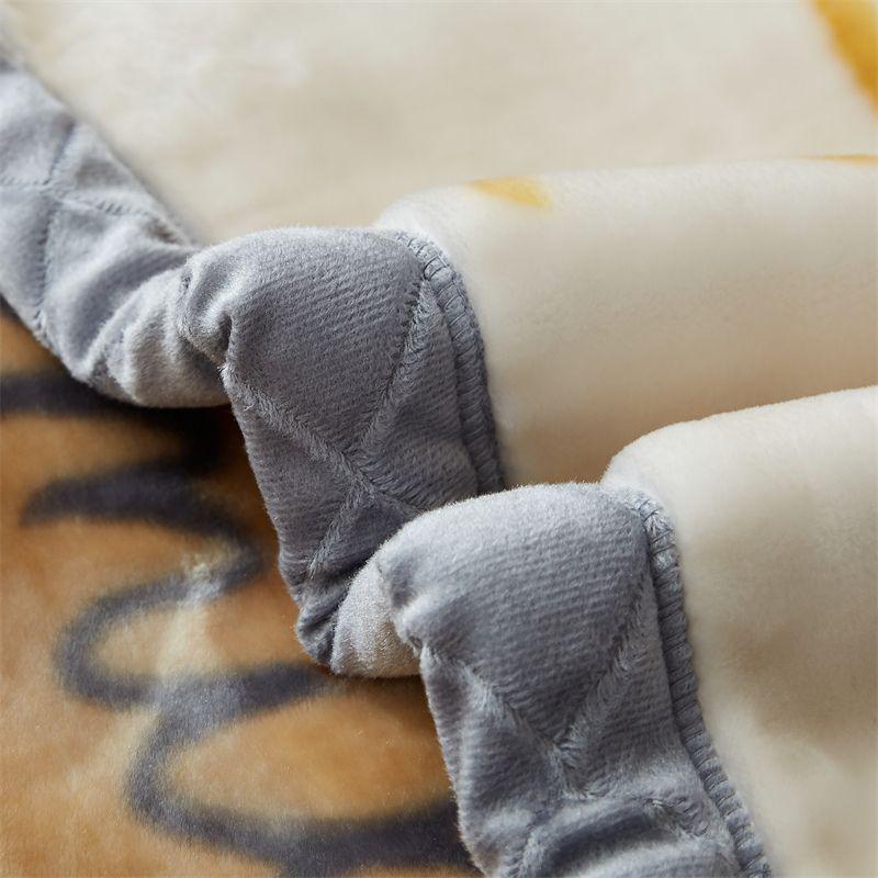 G5Z Thickened Raschel & Coral Flannel Winter Blanket for Dorms & Bedrooms