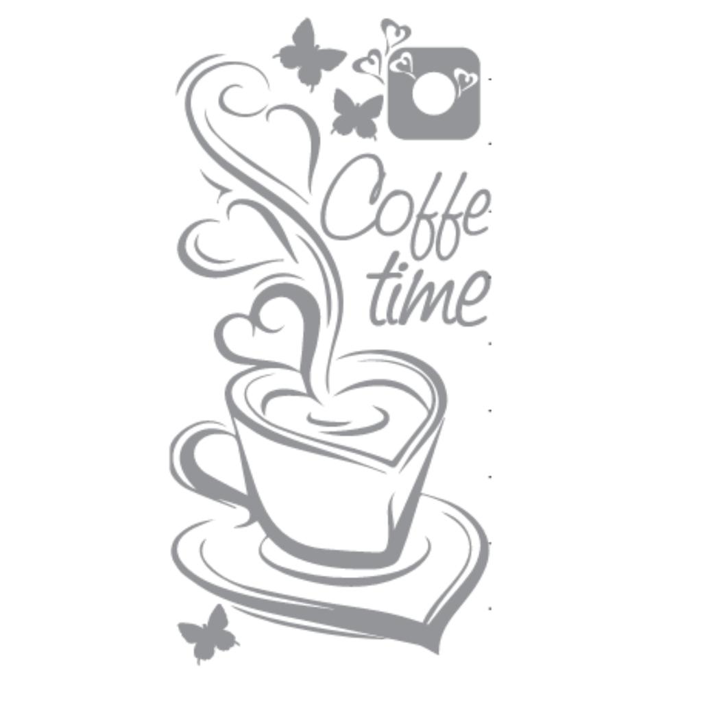 Naklejki do kuchni naklejka filiżanki kawa coffee serca 100 x 50cm g265_074