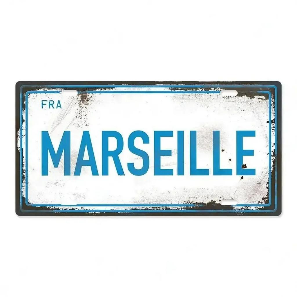 Paris Madrio Milan Munich Metal Tin Signs Vintage Plaque Auto License Plate Embossed Tag Garage Bars Pubs Clubs Home Wall Decor