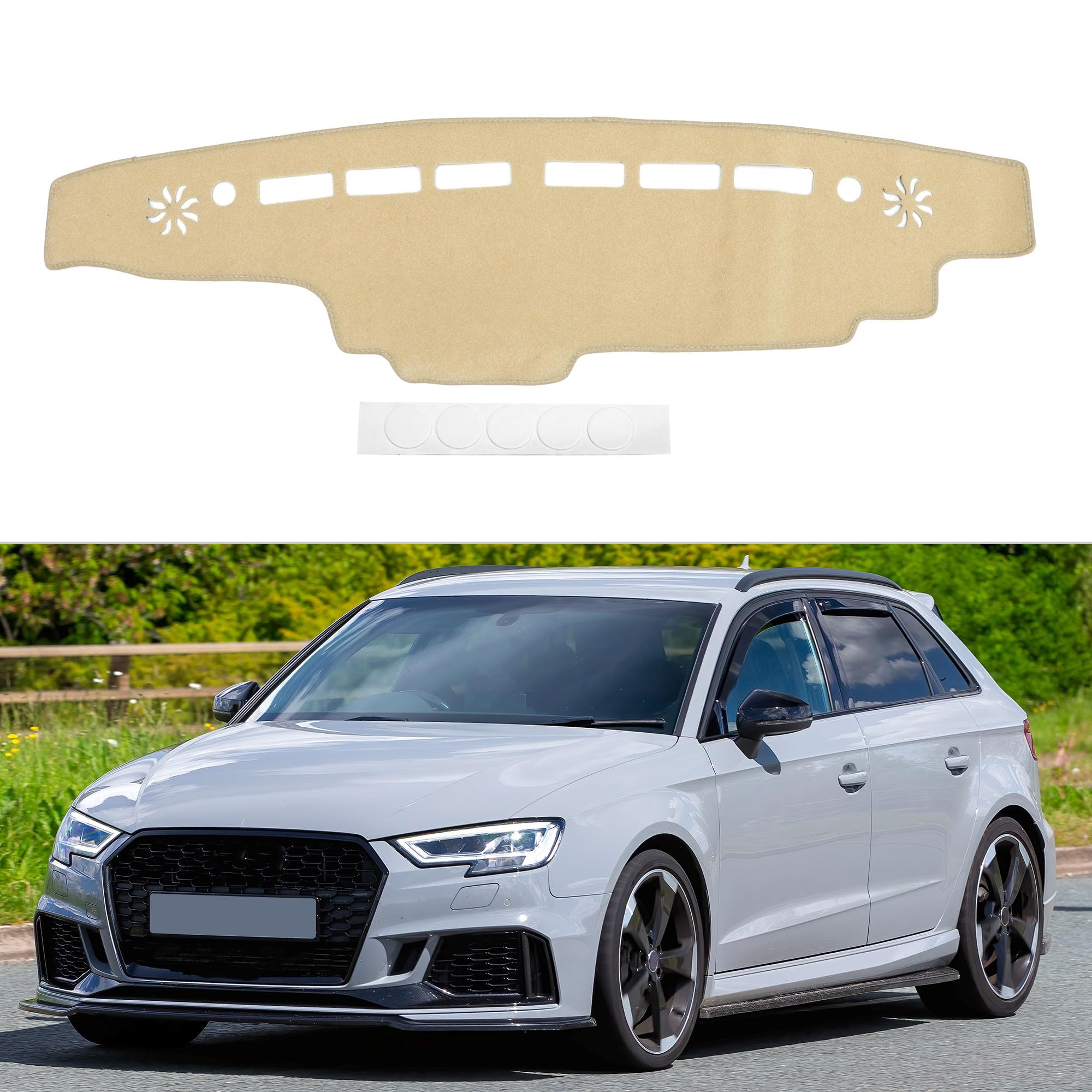 

RATCHROLL Dashboard Mat for Suzuki Every Van and Every Wagon Protective Interior Dash Beige Sun and Set (DA17V/DA17W) (February 2015-Present) - Mat, бежевый