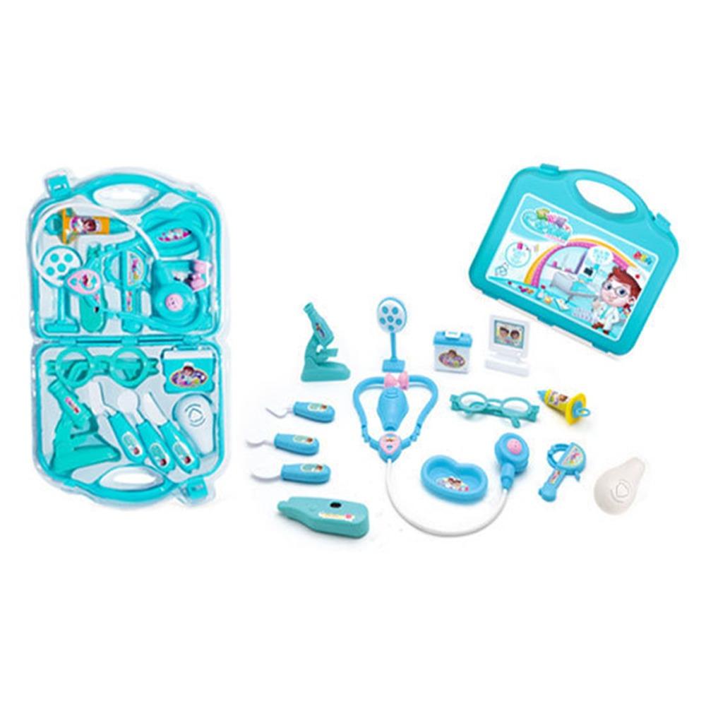 

15PCS Stethoscope Children s Family Doctor Set Plastic Portable Medicine Box Toy Unisex