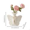 Butterfly Vase Unique with Pearl Necklace Sculptural Flower Holder for Decorators, Florists,