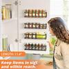 Spice Rack Wall Mounted 4 Pack,Space-Saving Spice Organizer for Spice Jars and Seasonings,Screw or Adhesive Hanging Spice Rack Organizer for Your