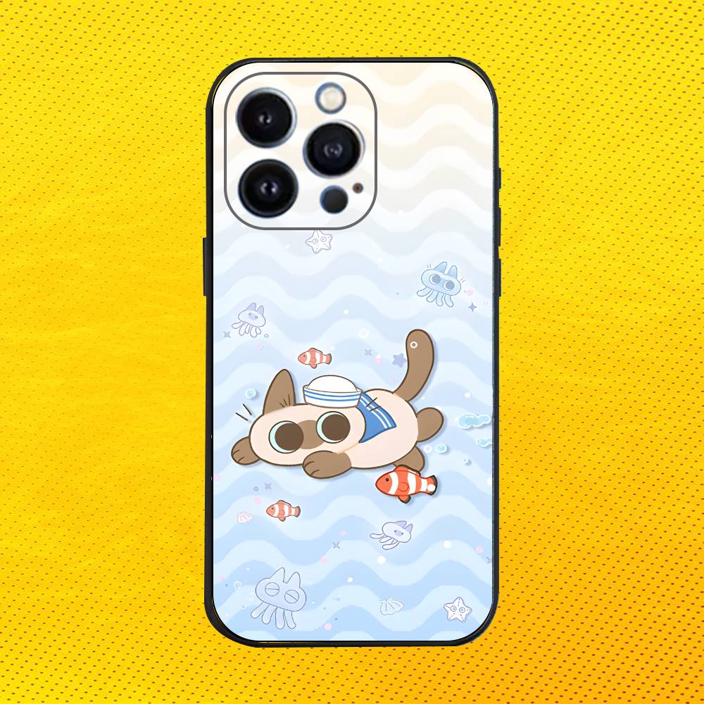 

Cartoon Siamese Cat Multi Scene Phone Case for iPhone 17 16 15 14 13 12 11 16E Series Pro Max Plus Double Layer Protection iphone 13 ProMax