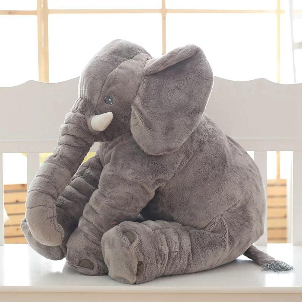 

1Pc New Birthday Wedding Party Elephant Plush Doll Throw Toys Kawaii Animal Stitch Toy 40cm Super Cute Sleep Pillow серый