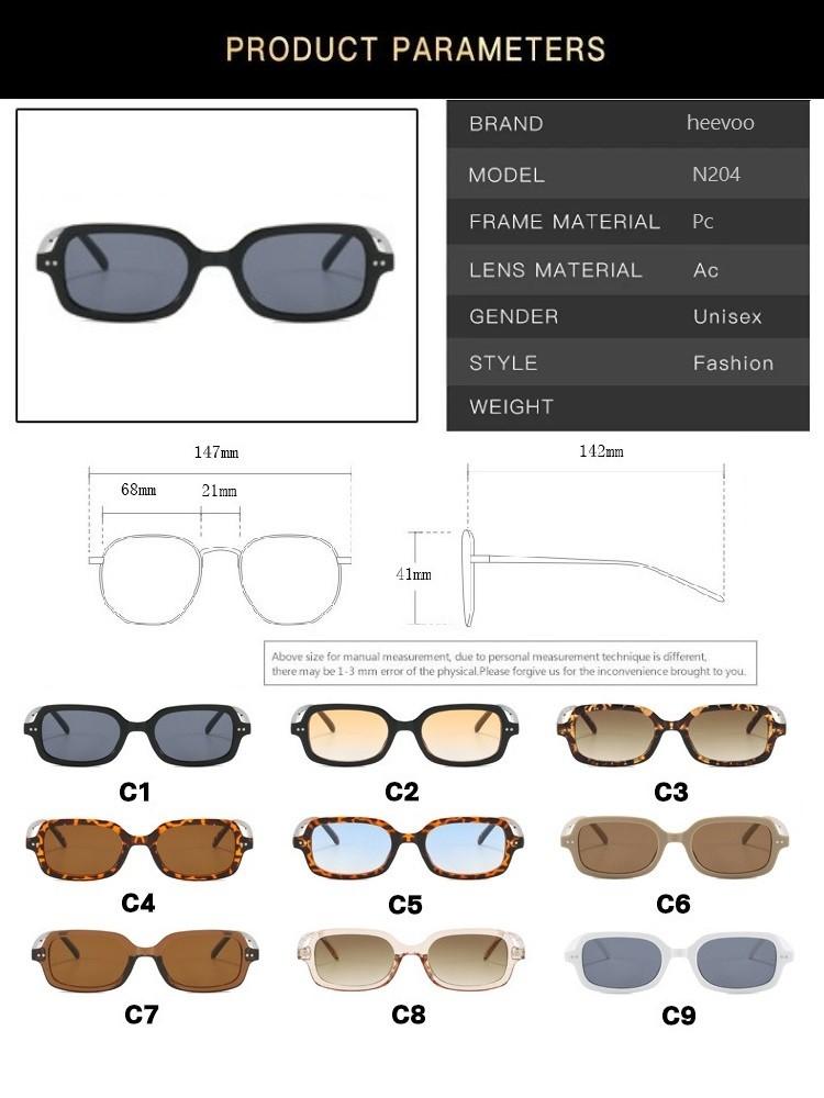 Vintage Small Square Frame Sunglasses For Men Women Fashion Brand Designer New Oval Sun Glasses Eyeglasses Uv400