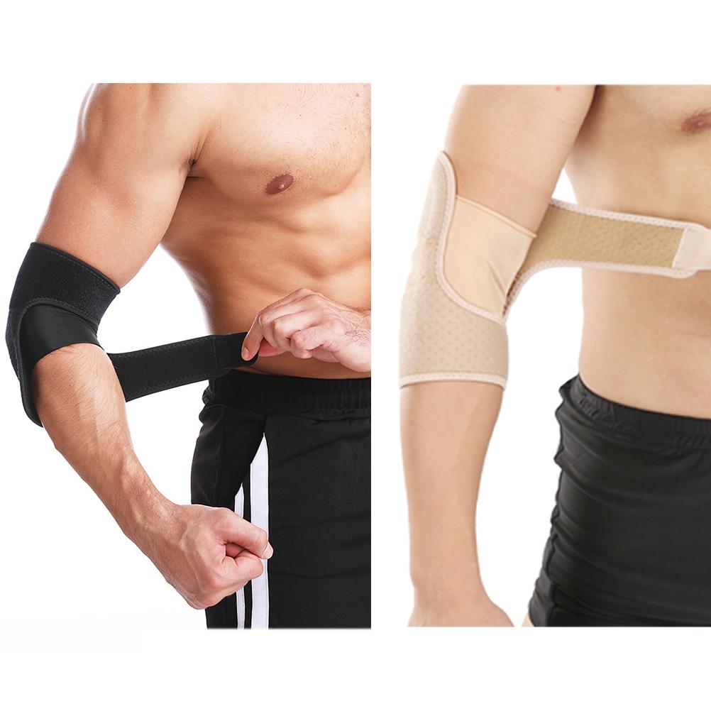Verstellbare Ellbogenbandage Atmungsaktive Ellbogenstütze für Sport Laufen Tennis Basketball