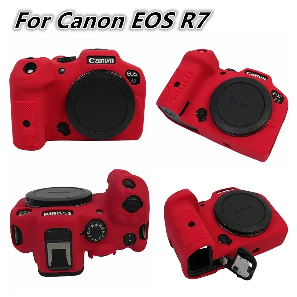 For Canon EOS R7 Silicone Armor Skin Case Protective Body Cover Protector Camera Bag Anti-skid Texture Design