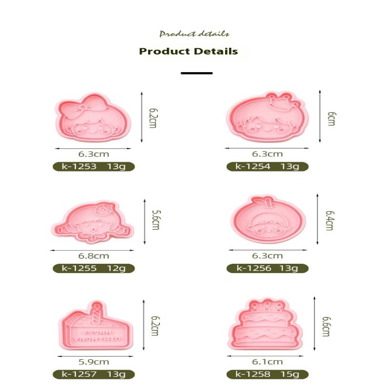 Happy Birthday Cake Abstract Cartoon Cookie Cutter 3D Diy Cake Shape Biscuit Cookie Mold Baking Tool Fondant Cake Stamp Mold