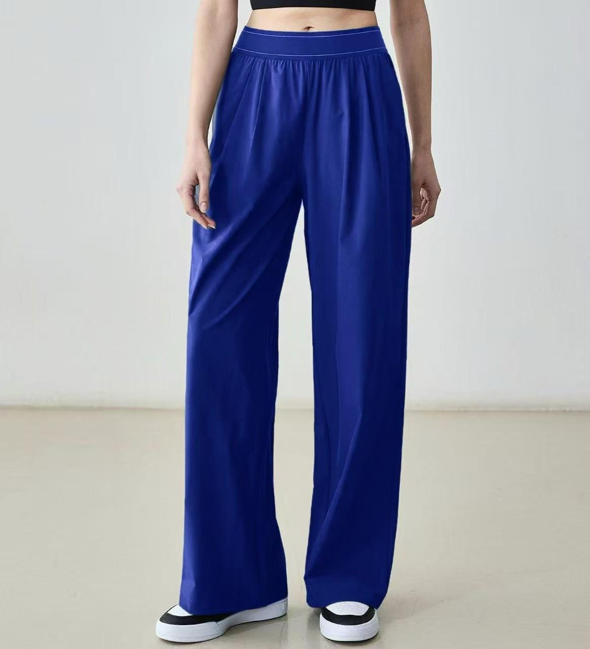 

Women s Quick-Dry Elastic Waist Yoga Wide-Leg Casual Pants Extra Large