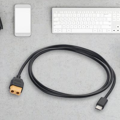 Kabel adapter USB C na XT60 żeński 100W 20V/5A do ładowania dronów i modeli RC 1M długi