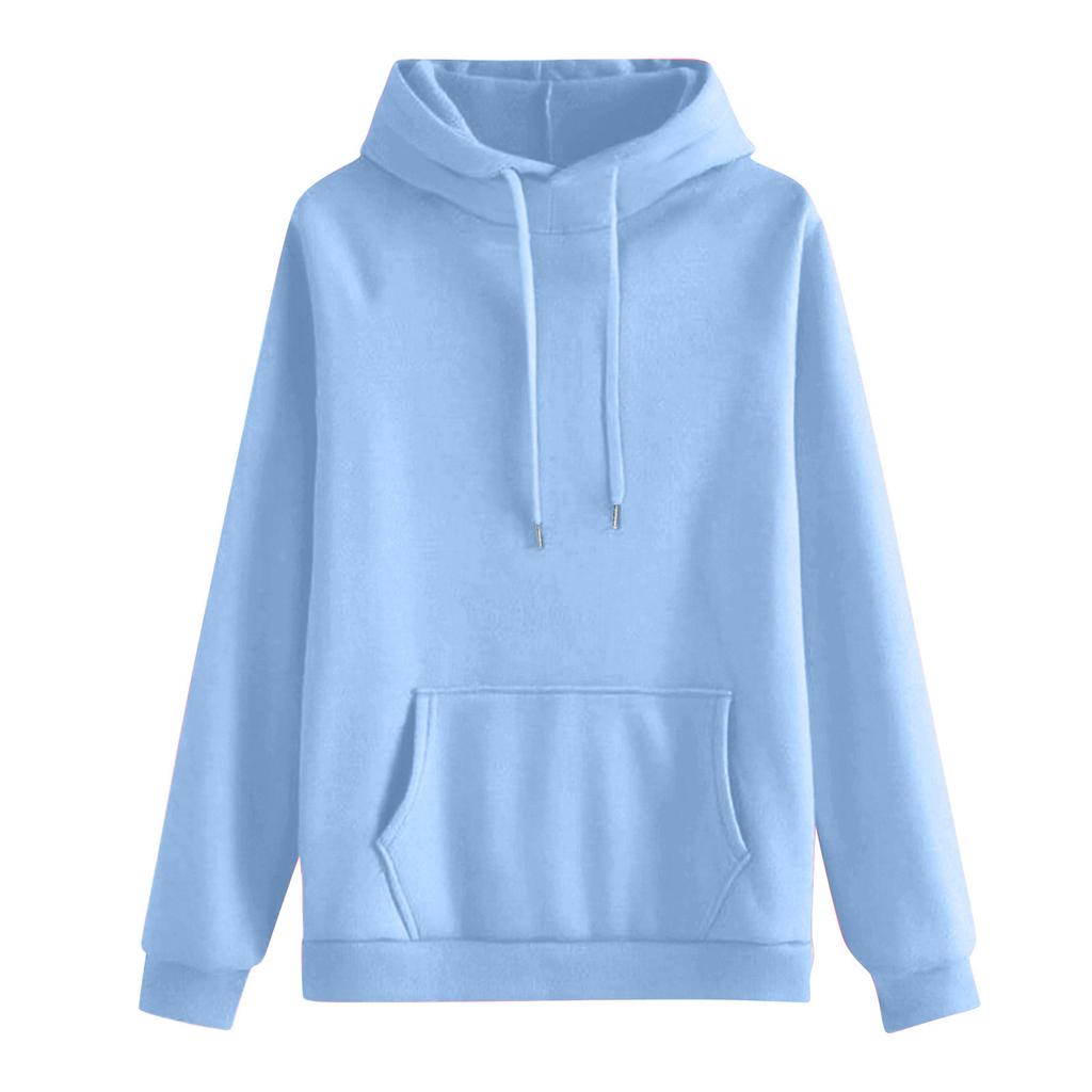 Women's Casual Round Neck Long Sleeve Sweatshirt Solid Color Sweatshirt