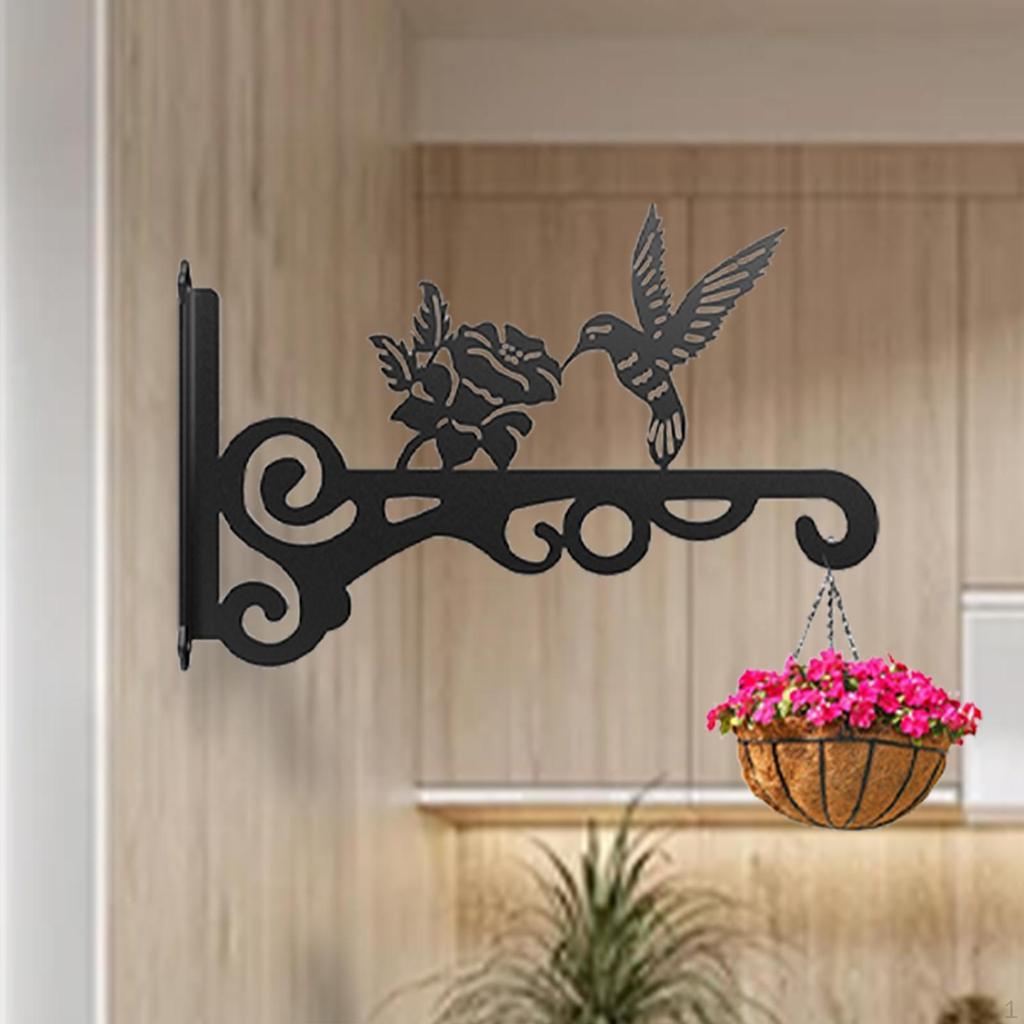 Hanging Plant Bracket Iron Bird Statue Wall Hanger, Balcony Garden Decoration, Hanger