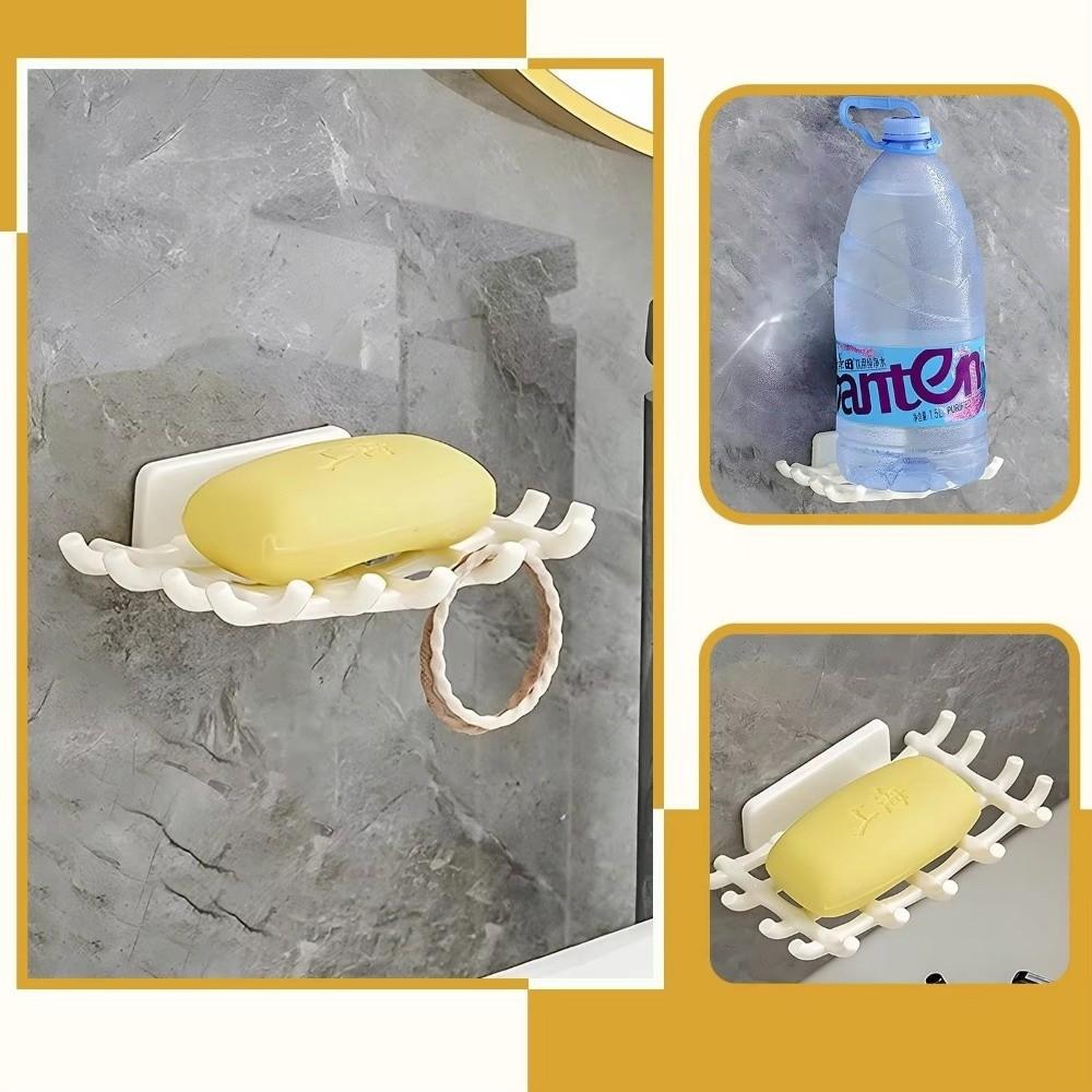 Wall Mounted Soap Rack Shelf No Punching Soap Holder Creative Wall Mounted Soap Box  Home Use