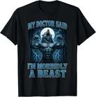 Funny Graphic Tee for Men Women Teens Alpha Wolf Beast Meme T-Shirt 3XL