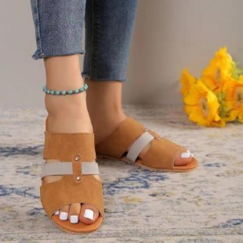 Slippers spring new women's shoes large size women's sandals flat slippers women