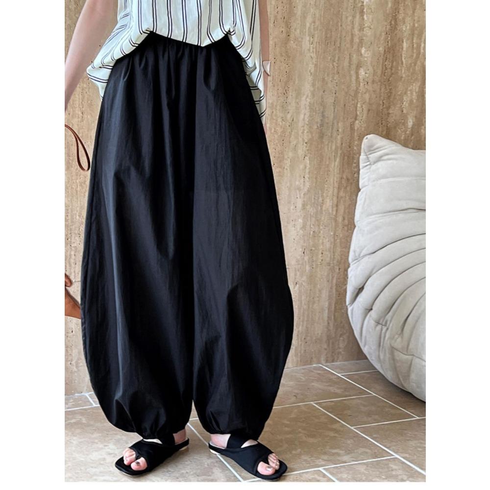 Breathable Cotton~summer New White Loose Bloomers Women's Design Wide Leg Pants Yamamoto Pants Relaxed Pants