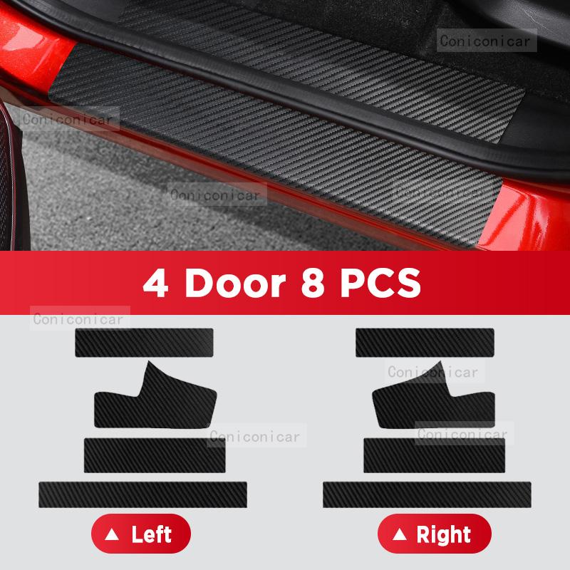 Autocollant de seuil de porte en fibre de carbone pour FORTHING T5 EVO 2025 Pédale de seuil Autocollant décoratif anti-rayures Accessoires