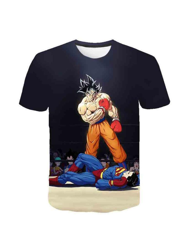 Sommer Dragon Ball Kinder T-Shirt 3D Druck Kurzarm Cartoon Super Saiyan T-Shirt Kinder Edition
