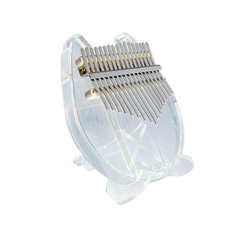 Kalimba-Acryl, 17 Tasten, transparentes Kätzchen-Daumenklavier, Mbira mit Stimmgerät, Hammerhalter, Kalimba-Hülle
