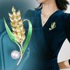 Brooch High-end Atmospheric Horse Eye Wheat Ear Brooch Suit Coat Clothing Accessories Wholesale Pin Accessories