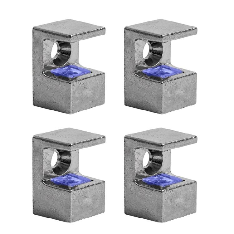 

Set of 4 Adjustable Glass Clamps Zinc Alloy Materials Convenient for 10 12mm Glass Panel with Secure Locking Screws