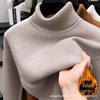 Men's Plus Size High Neck Velvet-Lined Winter Wool Base Layer Sweater