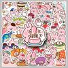 52 Kanahei Stickers: Cute Pink Rabbit Cartoon, Waterproof Decor for Notebooks & Planners