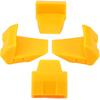 Aramox 4Pcs Tyre Changer Clamping Jaw Protector Yellow Inserts Jaw Clamp Cover Protector Wheel Rim Guard for Tire Changers