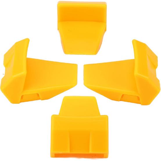 Aramox 4Pcs Tyre Changer Clamping Jaw Protector Yellow Inserts Jaw Clamp Cover Protector Wheel Rim Guard for Tire Changers