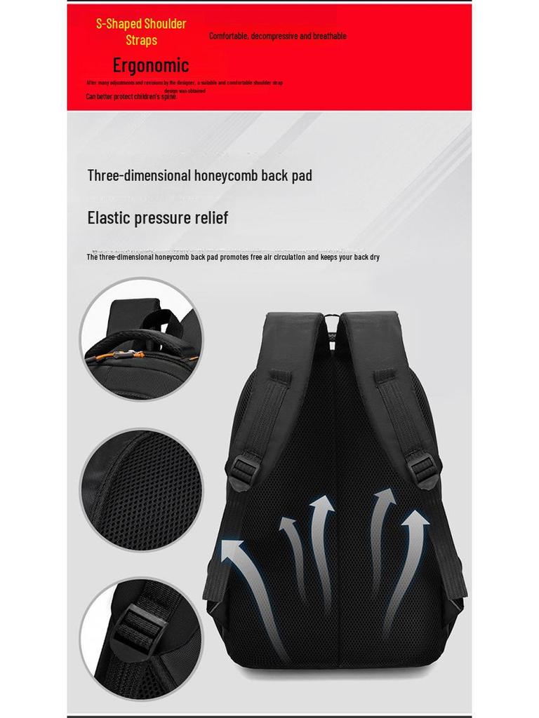 Sac à dos professionnel grande capacité pour ordinateur portable, idéal pour les voyages et l'école.