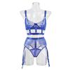 Sexy Wimpernspitze Spitzen-Dessous-Set: Camisole & Körperformendes Unterhemd mit Schlitz für Damen